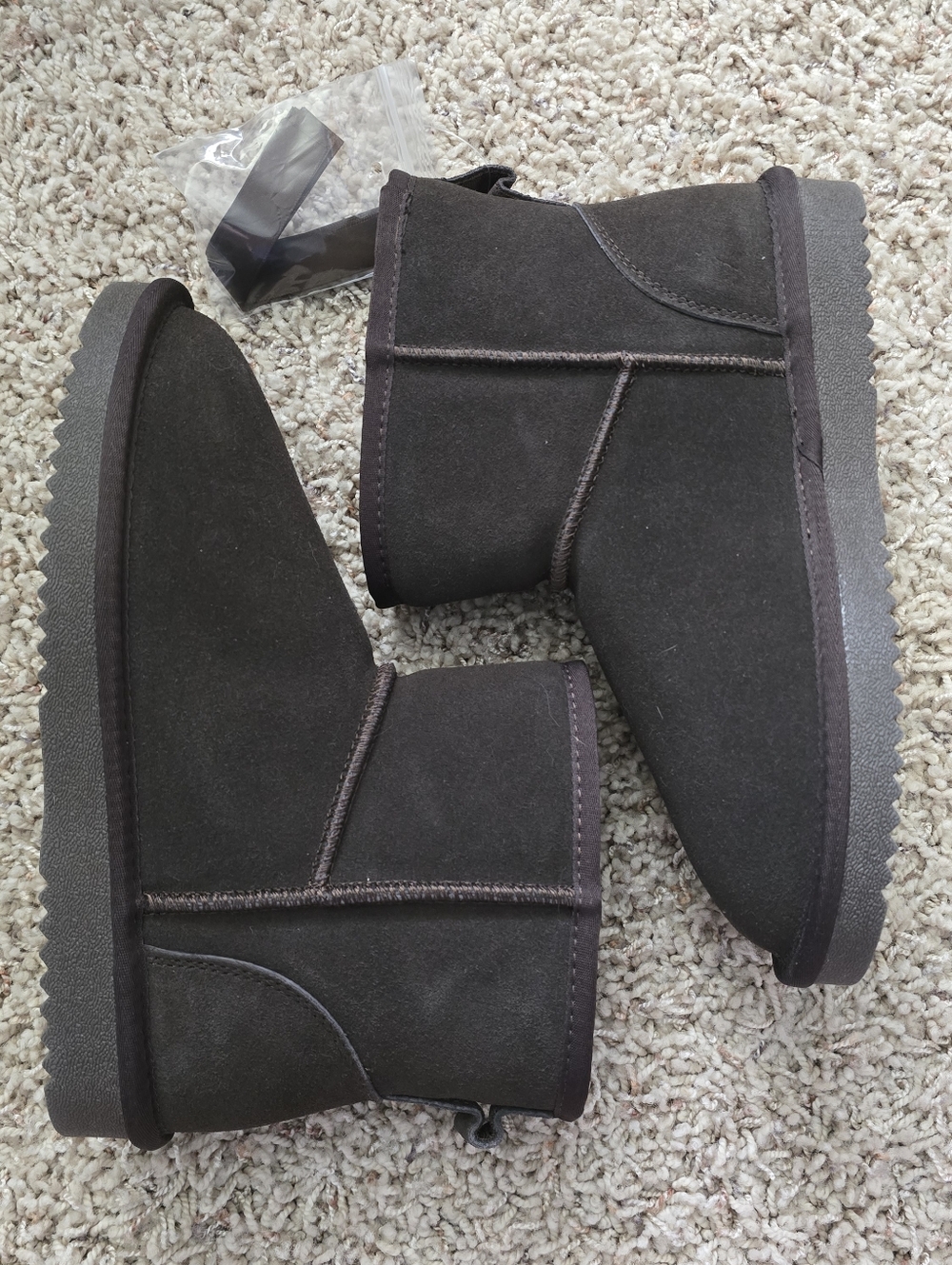 New Dream Pairs Brown Ankle Boots (Like Uggs) Fuzzy Inside - 7.5